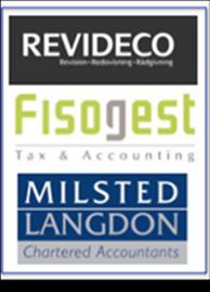 Revideco AB, Fisogest SA, Milsted Langdon LLP firm logos