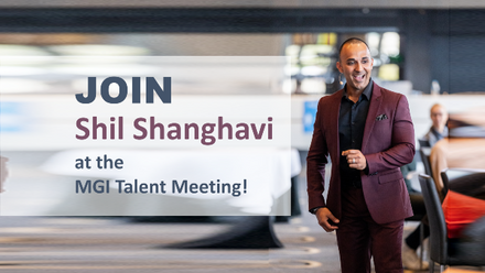 Public speaking specialist Shil Shanghavi presenting at the 2024 MGI Talent Meeting