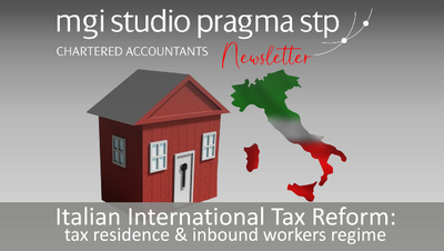 MGI Studio Pragma updates MGI Worldwide accounting network members on Italian International Tax Reform