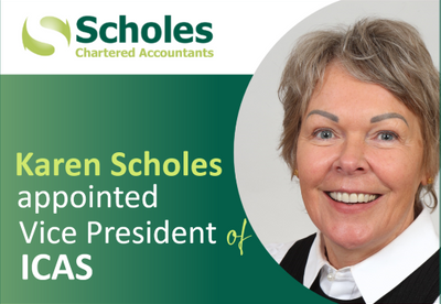 Karen Scholes, partner and director at MGI Worldwide accounting network Scholes Chartered Accountants has been appointed as Vice President of the ICAS